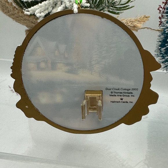 Hallmark Ornament Deer Creek Cottage 2002 Thomas Kincade Christmas Holiday - Picture 2 of 5
